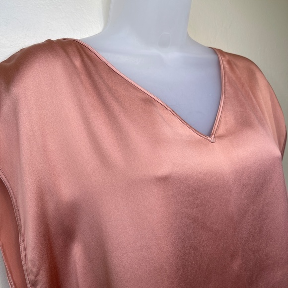 Brunello Cucinelli Designer Silky Cap Short Sleeve Luxe High End Blouse - Picture 6 of 10